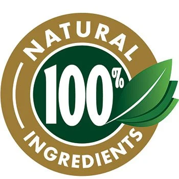 Hormovance 100 percent natural vegetarian ingredients badge